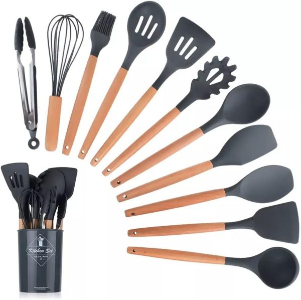 12 Pcs Silicone Cooking Utensils Kitchen Utensil Set