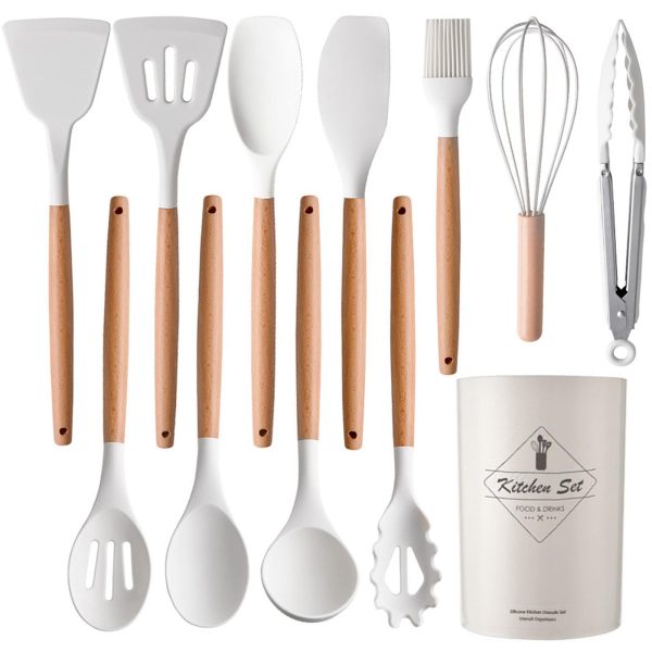 12 Pcs Silicone Cooking Utensils Kitchen Utensil Set