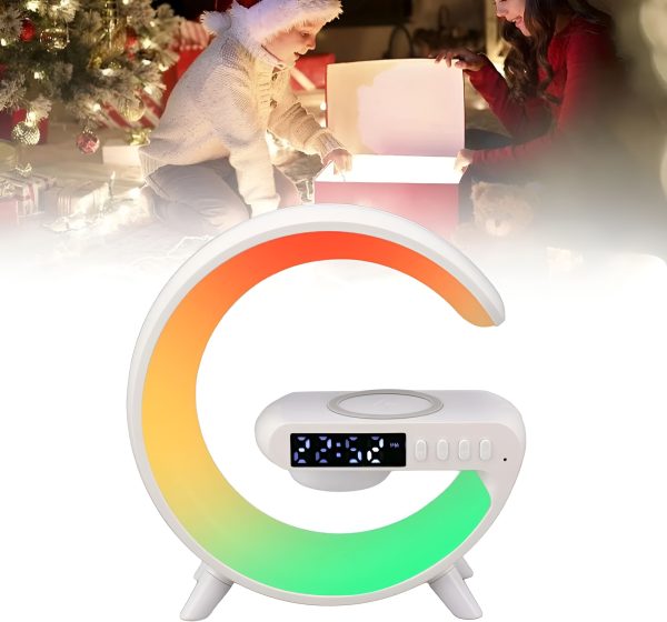 G63 – G Lamp Multi-functional Led Clock Display Speaker | G 63 Wireless Charging Bluetooth Speaker Atmosphere Night Lamp With Alarm Clock