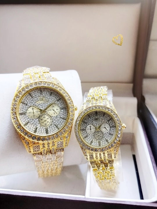 Iik Couple Diamonds Stone Watch