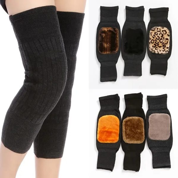 (pair)unisex Women Men’s Cashmere Wool Knee Brace Pads