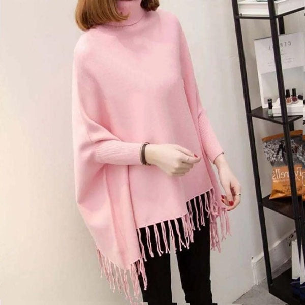 Winter’s Fashionable Attractive Plain Fleece Poncho For Women